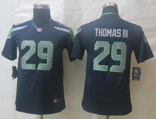  Seahawks #29 Earl Thomas III Steel Blue Team Color Youth Stitched NFL Limited Jersey