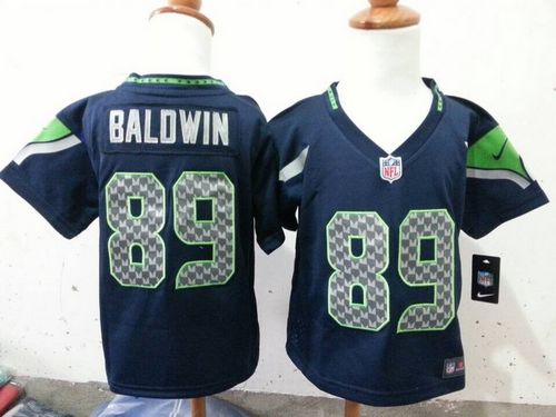 Toddler  Seahawks #89 Doug Baldwin Steel Blue Team Color Stitched NFL Elite Jersey