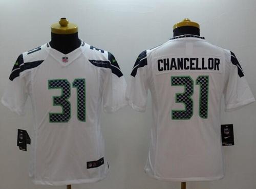  Seahawks #31 Kam Chancellor White Youth Stitched NFL Limited Jersey