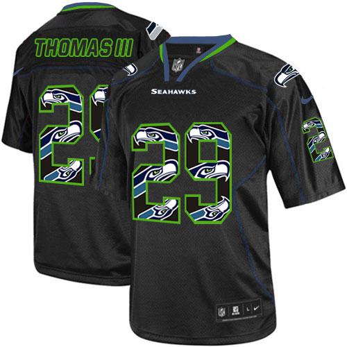  Seahawks #29 Earl Thomas III New Lights Out Black Youth Stitched NFL Elite Jersey