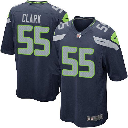  Seahawks #55 Frank Clark Steel Blue Team Color Youth Stitched NFL Elite Jersey