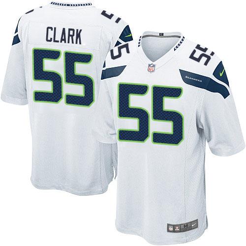  Seahawks #55 Frank Clark White Youth Stitched NFL Elite Jersey