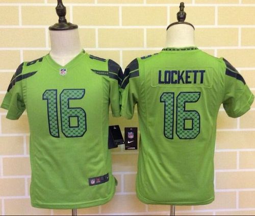  Seahawks #16 Tyler Lockett Green Alternate Youth Stitched NFL Elite Jersey