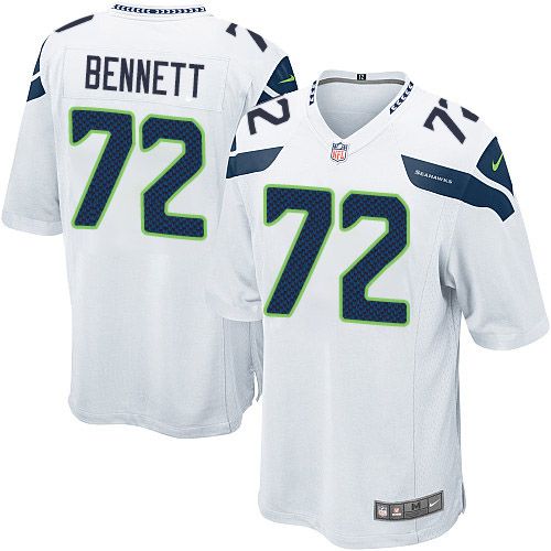  Seahawks #72 Michael Bennett White Youth Stitched NFL Elite Jersey