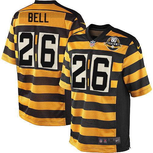  Steelers #26 Le'Veon Bell Black/Yellow Alternate Youth Stitched NFL Elite Jersey