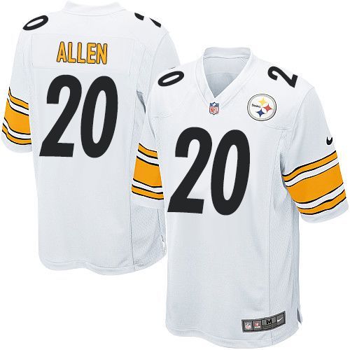  Steelers #20 Will Allen White Youth Stitched NFL Elite Jersey