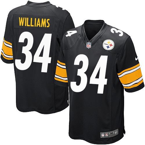  Steelers #34 DeAngelo Williams Black Team Color Youth Stitched NFL Elite Jersey
