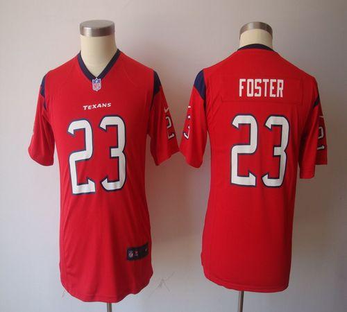  Texans #23 Arian Foster Red Alternate Youth NFL Game Jersey