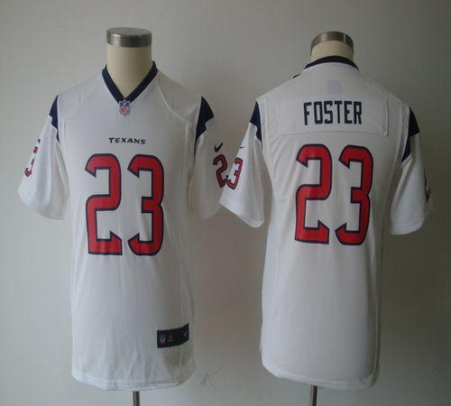  Texans #23 Arian Foster White Youth NFL Game Jersey