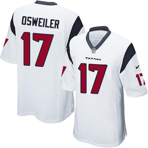  Texans #17 Brock Osweiler White Youth Stitched NFL Elite Jersey