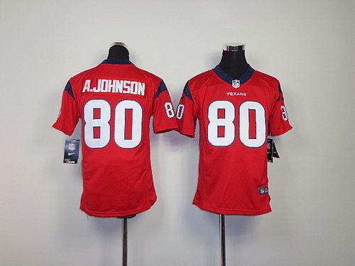  Texans #80 Andre Johnson Red Alternate Youth Stitched NFL Elite Jersey