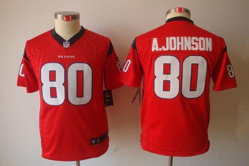  Texans #80 Andre Johnson Red Alternate Youth Stitched NFL Limited Jersey