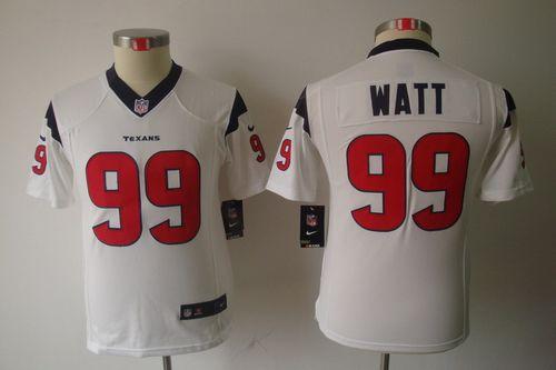  Texans #99 J.J. Watt White Youth Stitched NFL Limited Jersey
