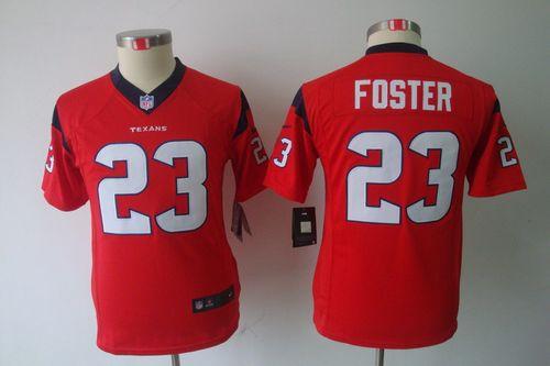  Texans #23 Arian Foster Red Alternate Youth Stitched NFL Limited Jersey