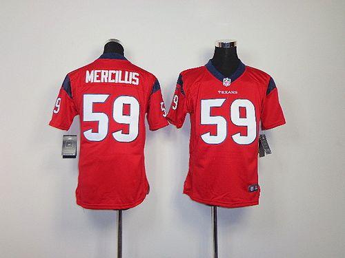  Texans #59 Whitney Mercilus Red Alternate Youth Stitched NFL Elite Jersey