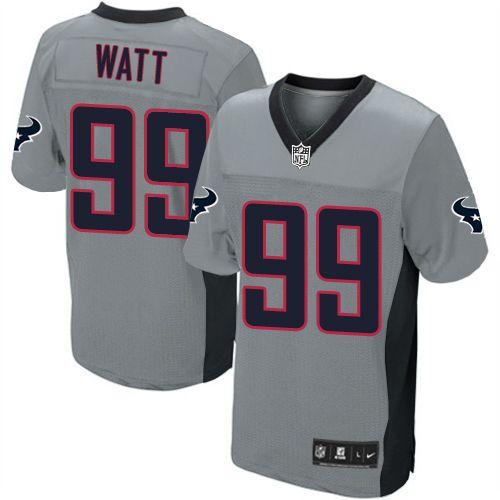  Texans #99 J.J. Watt Grey Shadow Youth Stitched NFL Elite Jersey
