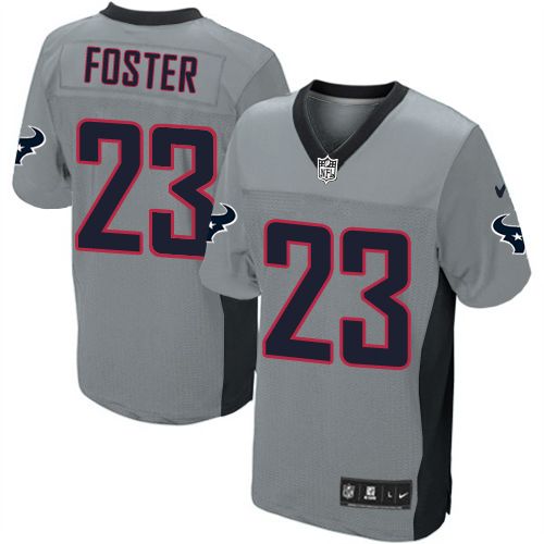  Texans #23 Arian Foster Grey Shadow Youth Stitched NFL Elite Jersey