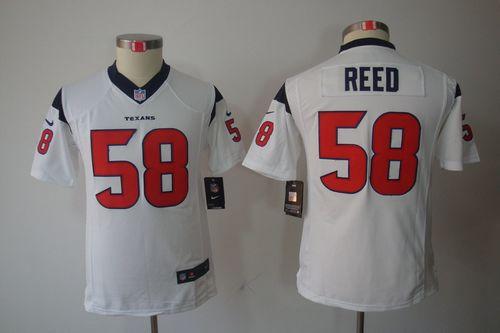  Texans #58 Brooks Reed White Youth Stitched NFL Limited Jersey