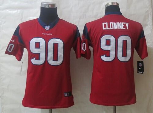  Texans #90 Jadeveon Clowney Red Alternate Youth Stitched NFL Limited Jersey