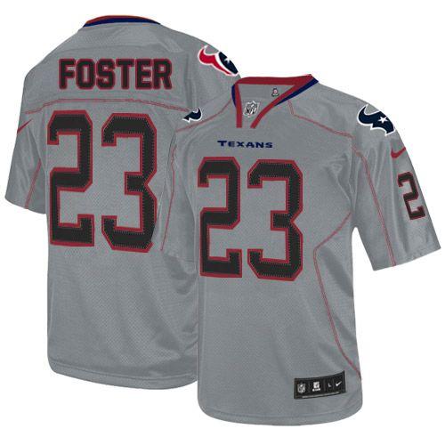  Texans #23 Arian Foster Lights Out Grey Youth Stitched NFL Elite Jersey