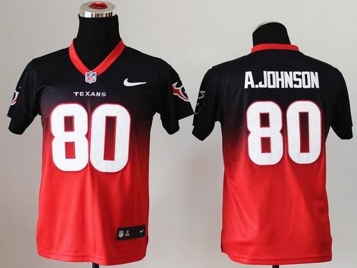 قطن قمر Nike Texans #80 Andre Johnson Navy Blue/Red Youth Stitched NFL ... قطن قمر