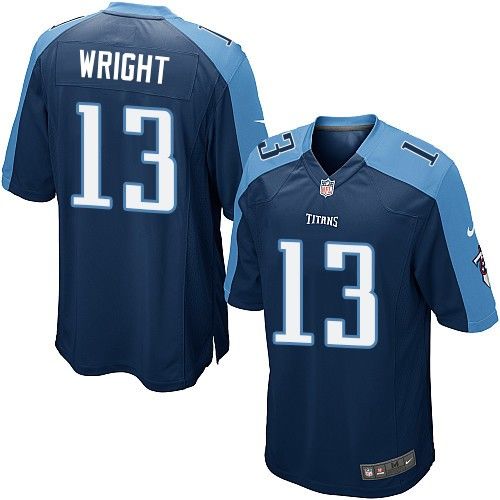  Titans #13 Kendall Wright Navy Blue Alternate Youth Stitched NFL Elite Jersey