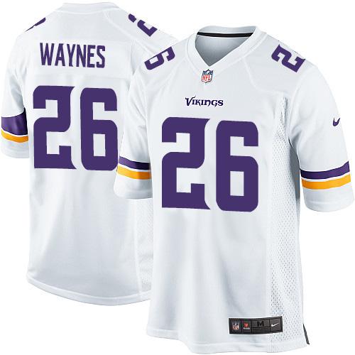  Vikings #26 Trae Waynes White Youth Stitched NFL Elite Jersey