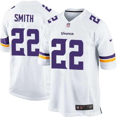  Vikings #22 Harrison Smith White Youth Stitched NFL Elite Jersey