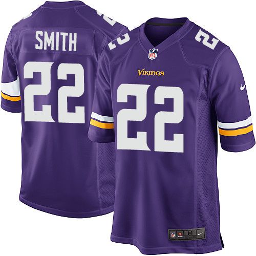  Vikings #22 Harrison Smith Purple Team Color Youth Stitched NFL Elite Jersey