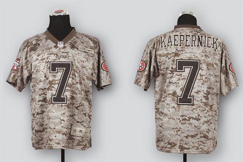  49ers #7 Colin Kaepernick Camo USMC Men's Stitched NFL New Elite Jersey