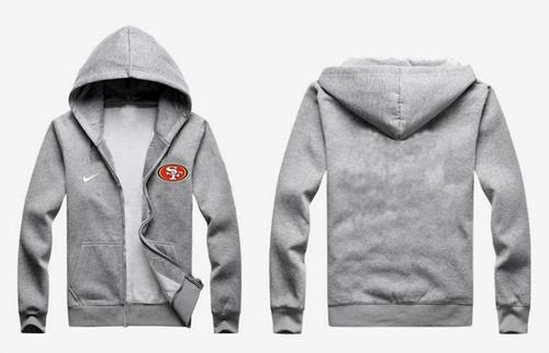  San Francisco 49ers Authentic Logo Hoodie Grey