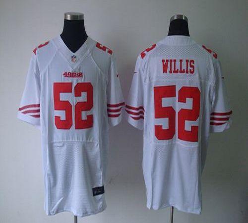  49ers #52 Patrick Willis White Men's Stitched NFL Elite Jersey