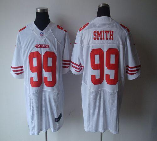  49ers #99 Aldon Smith White Men's Stitched NFL Elite Jersey