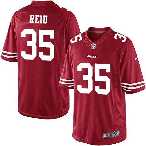  49ers #35 Eric Reid Red Team Color Men's Stitched NFL Limited Jersey