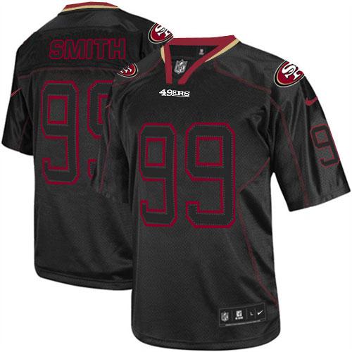  49ers #99 Aldon Smith Lights Out Black Men's Stitched NFL Elite Jersey
