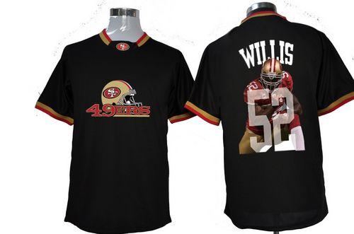  49ers #52 Patrick Willis Black Men's NFL Game All Star Fashion Jersey