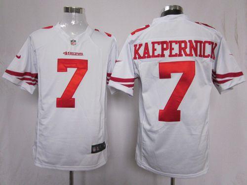  49ers #7 Colin Kaepernick White Men's Stitched NFL Game Jersey