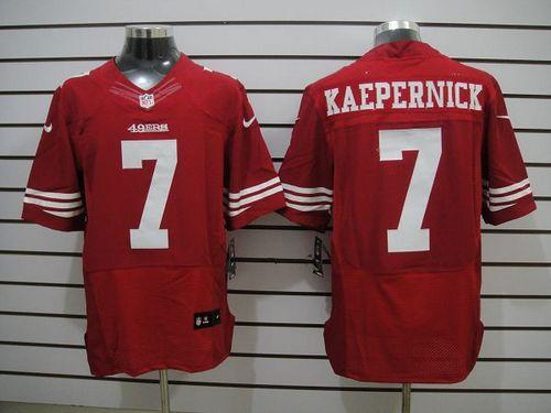  49ers #7 Colin Kaepernick Red Team Color Men's Stitched NFL Elite Jersey