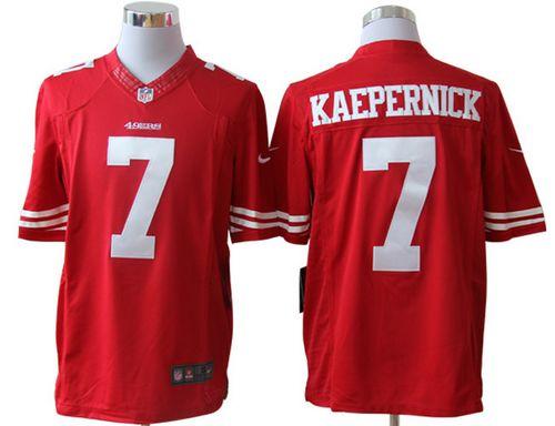  49ers #7 Colin Kaepernick Red Team Color Men's Stitched NFL Limited Jersey