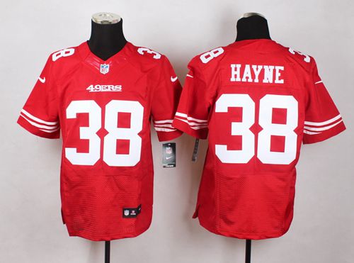  49ers #38 Jarryd Hayne Red Team Color Men's Stitched NFL Elite Jersey