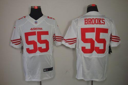  49ers #55 Ahmad Brooks White Men's Stitched NFL Elite Jersey