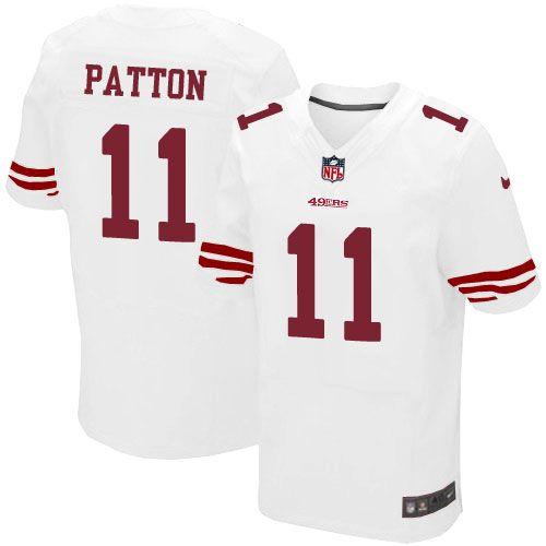  49ers #11 Quinton Patton White Men's Stitched NFL Elite Jersey
