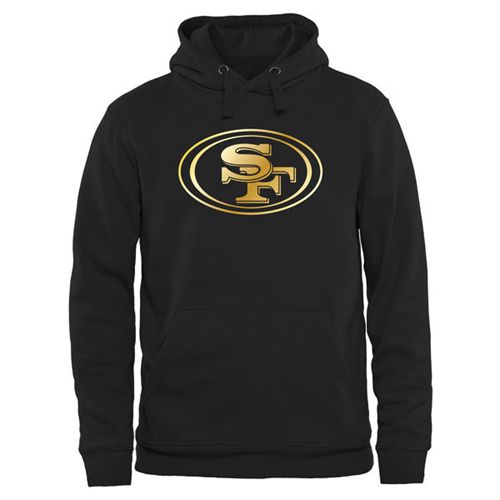 Men's San Francisco 49ers Pro Line Black Gold Collection Pullover Hoodie