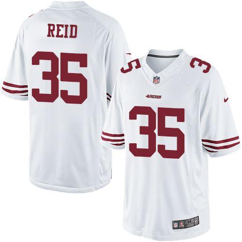  49ers #35 Eric Reid White Men's Stitched NFL Limited Jersey