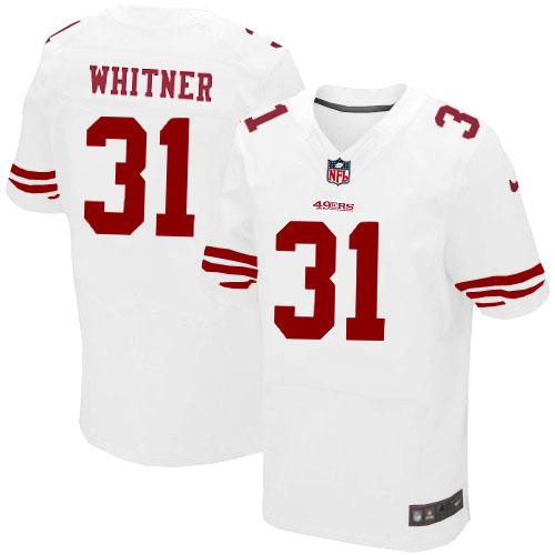  49ers #31 Donte Whitner White Men's Stitched NFL Elite Jersey