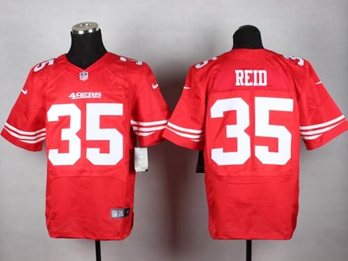  49ers #35 Eric Reid Red Team Color Men's Stitched NFL Elite Jersey