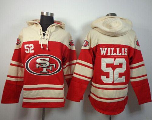  49ers #52 Patrick Willis Red Sawyer Hooded Sweatshirt NFL Hoodie