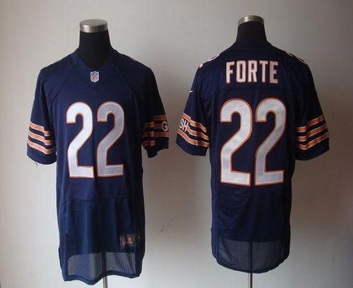  Bears #22 Matt Forte Navy Blue Team Color Men's Stitched NFL Elite Jersey