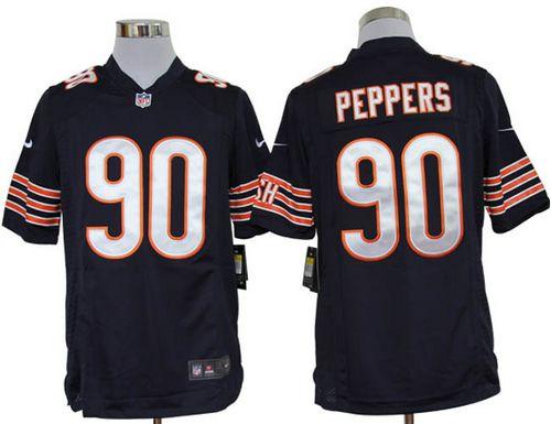  Bears #90 Julius Peppers Navy Blue Team Color Men's Stitched NFL Game Jersey