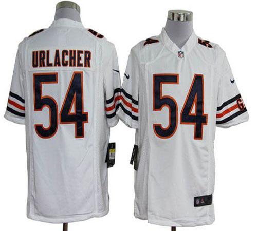  Bears #54 Brian Urlacher White Men's Stitched NFL Game Jersey